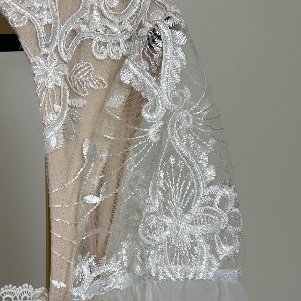 Fashion Nova White and Cream Lace Mini Dress - Picture 4 of 4